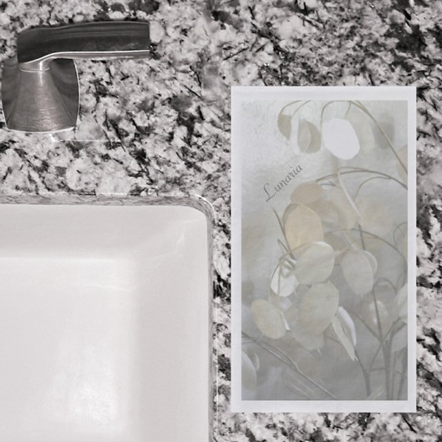 Serviette En Papier Blanche Lunaria argent Dollar élégant serviettes (Créateur téléchargé)