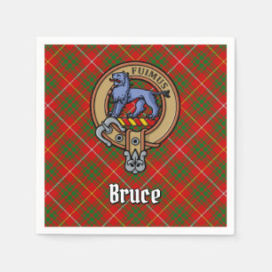 Serviette En Papier Blason de Clan Bruce sur tartan