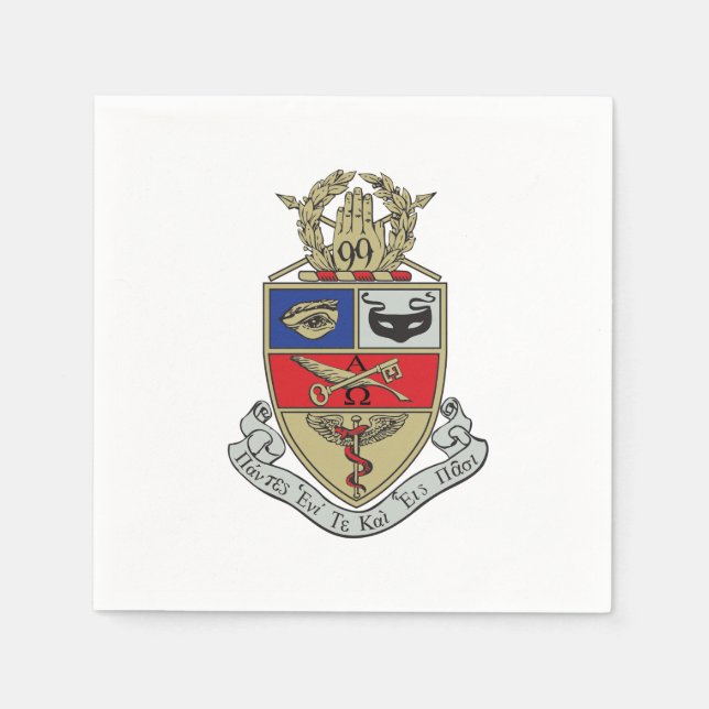 Serviette En Papier Blason de Kappa Psi (Devant)