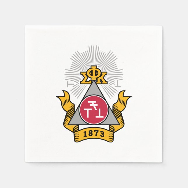 Serviette En Papier Blason de Phi Sigma Kappa (Devant)