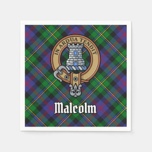 Serviette En Papier Blason du clan Malcolm sur tartan
