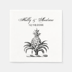 Serviette En Papier Blason Préparatoire de l'Arbre de Pineapple Armoir