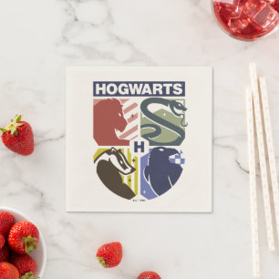 Serviette En Papier Blason timbré vintage HOGWARTS™