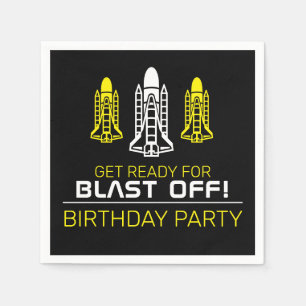 Serviette En Papier Blast Off ! Navettes spatiales, Anniversaire