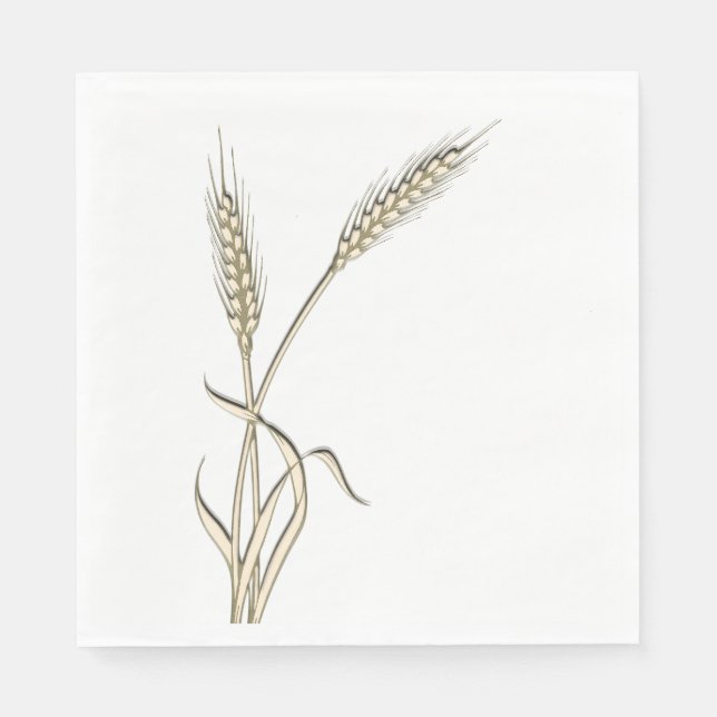 Serviette En Papier Blé à herbe unique PERSONNALISER (Devant)