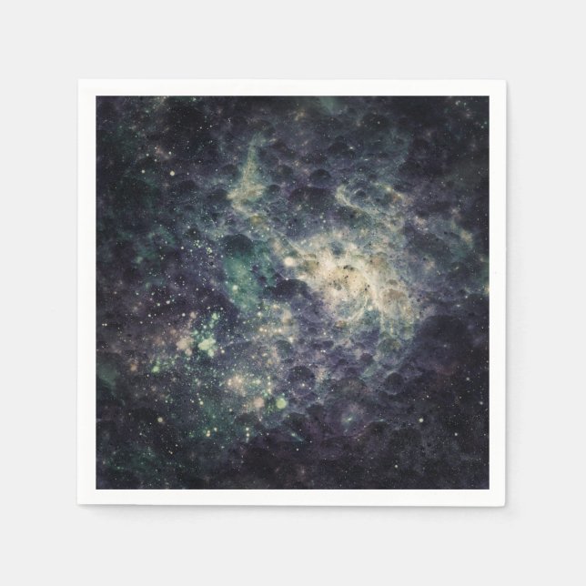 Serviette En Papier Bleak Galaxy Space Rock fête d'anniversaire (Devant)