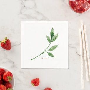 Serviette En Papier Blessé Foliage Gold Texte Cocktail
