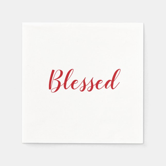Serviette En Papier Blessé rouge blanc script mignon papier d'action d (Devant)