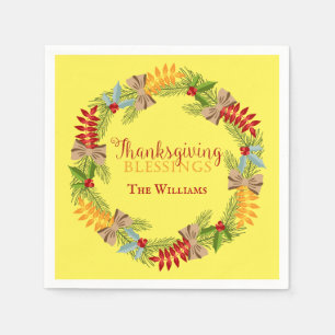 Serviette En Papier Blessures Thanksgiving