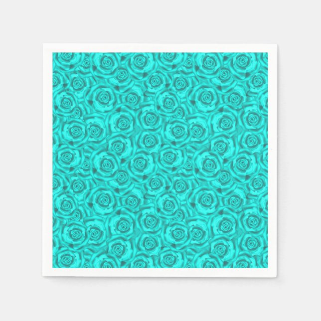 Serviette En Papier bleu (Devant)