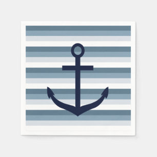 Serviette En Papier Bleu Ancre