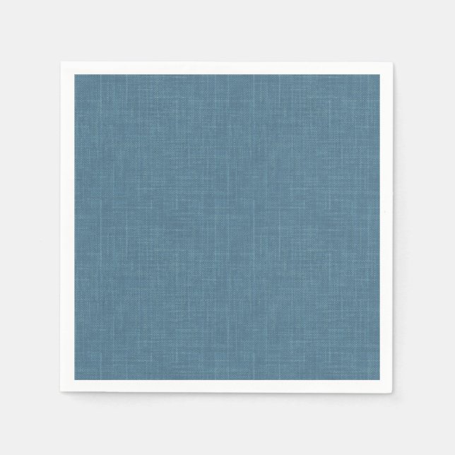 Serviette En Papier Bleu argon texturé. (Devant)
