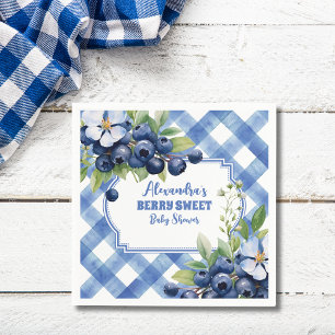 Serviette En Papier Bleu Berry Baby shower doux
