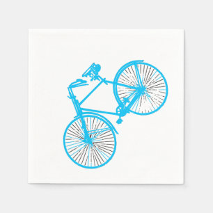 Serviette En Papier bleu blanc de bicyclette de vélo de serviettes de