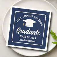 Bleu blanc de la Marine Graduate sur mesure