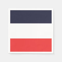 Bleu Blanc & Rayures Rouges Fête Rayée
