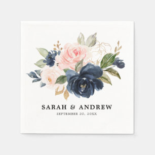 Serviette En Papier Bleu bleu bleu bleu rose rose marine Botanique