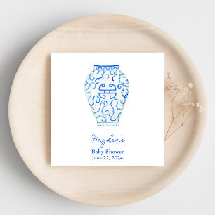 Serviette En Papier Bleu Chinoiserie Ginger Jar Personnalisé Napkin