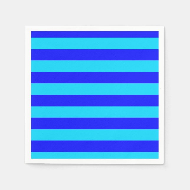 Serviette En Papier Bleu clair et Bleu foncé (Devant)