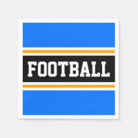 Bleu clair Noir Blanc Jaune Frappe de FOOTBALL