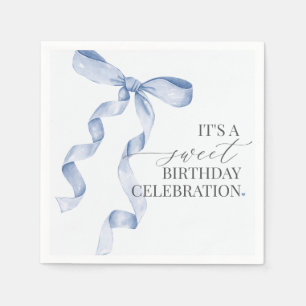 Serviette En Papier Bleu Coquette Bow Anniversaire Décor Papier Napkin
