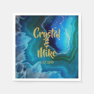 Serviette En Papier Bleu cristal