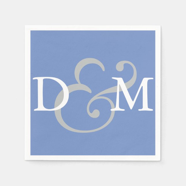 Serviette En Papier Bleu de Cornflower (Devant)