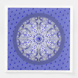 Serviette En Papier Bleu de dentelle en céramique de Grèce