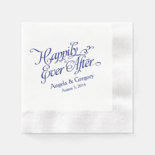 Serviette En Papier Bleu de la Marine Joyeusement Joyeux Jamais après