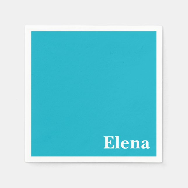 Serviette En Papier Bleu des Caraïbes personnalisable (Devant)