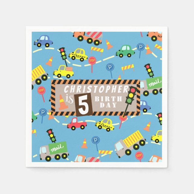 Serviette En Papier Bleu du transport (Devant)