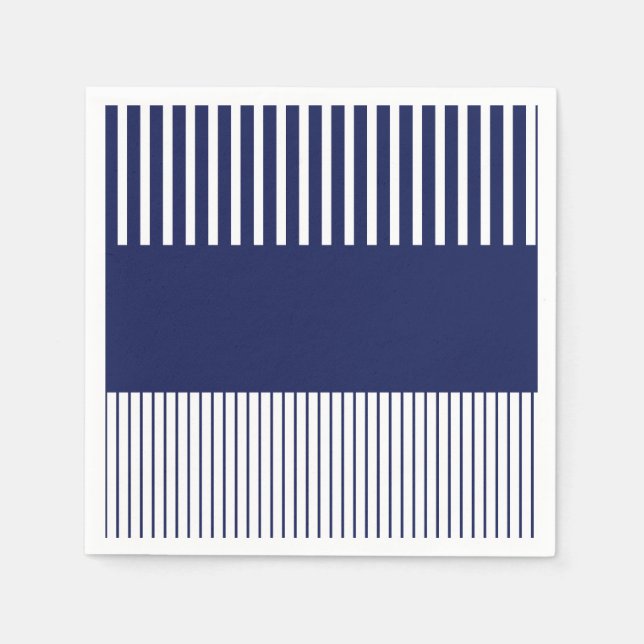 Serviette En Papier Bleu et blanc (Devant)