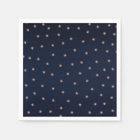 Bleu foncé et rose or pailleté étoiles étoilé