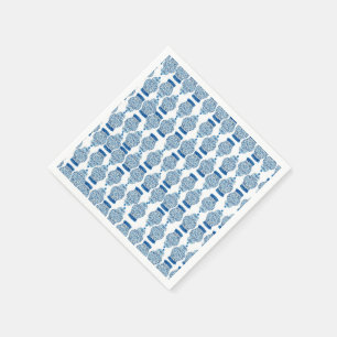 Serviette En Papier Bleu Ginger Jar Lance Blanket