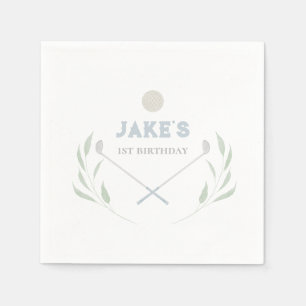 Serviette En Papier Bleu Golf Anniversaire Plaques papier