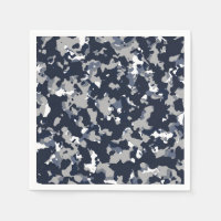 Bleu Gris Blanc Camouflage Camo Motif Fête
