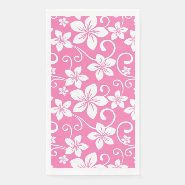 SERVIETTE EN PAPIER BLEU HAWAII (ROSE DE BUBBLEGUM) (Devant)