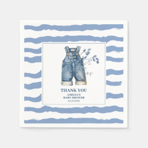 Serviette En Papier Bleu jean bébé Denim Baby shower de pays