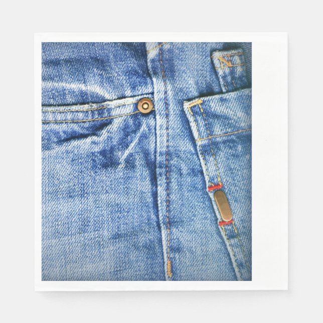 SERVIETTE EN PAPIER BLEU JEANS (Devant)
