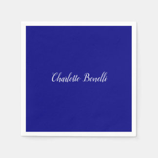 Serviette En Papier Bleu marin minimaliste professionnel