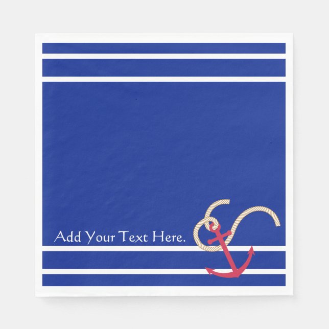 Serviette en papier bleu marine (Devant)