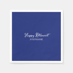 Serviette En Papier Bleu marine Bon départ à la retraite