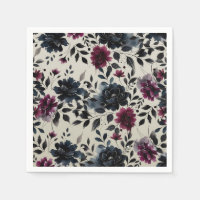 Bleu Minuit Bourgogne Fleur d'Amandier Mariage