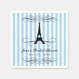 Serviette En Papier Bleu Paris Tour Eiffel FÊTE DES MARIÉES