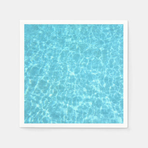 Serviette En Papier Bleu Partie Eau Piscine Bleu Papier Modèle