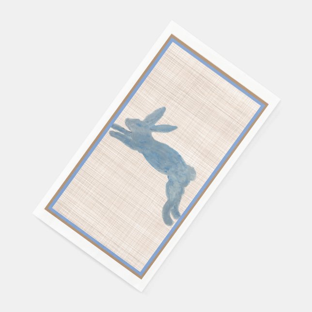 Serviette En Papier Bleu Pays Lapin Français Lapin Papier Papier Napki (Coin)