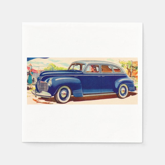 Serviette En Papier bleu Plymouth 1941 (Devant)