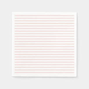 Serviette En Papier Bleu rose pâle blanc rayures horizontales moderne