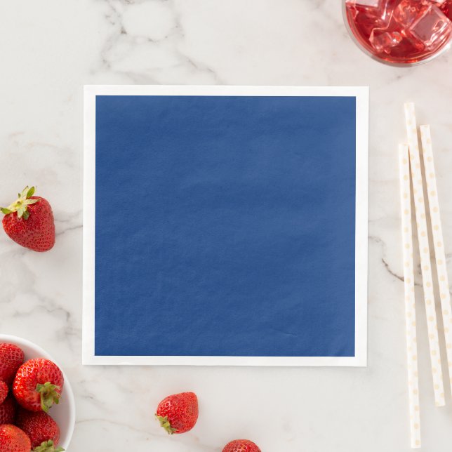 Serviette En Papier Bleu saphir foncé (En situation)