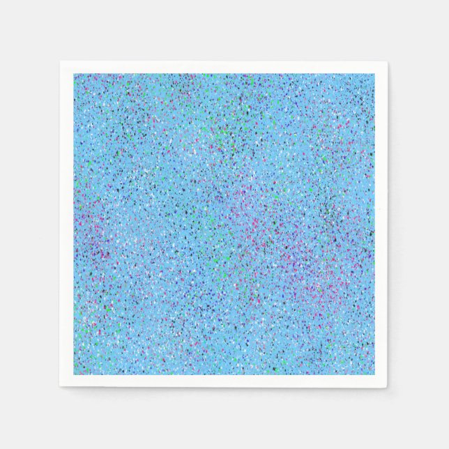 Serviette En Papier Bleu Splatter Abstrait (Devant)